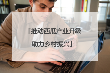 推动西瓜产业升级 助力乡村振兴