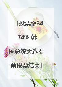 投票率34.74% 韩国总统大选提前投票结束