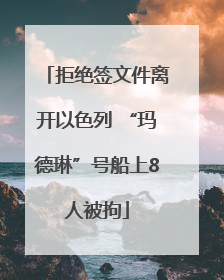 拒绝签文件离开以色列 “玛德琳”号船上8人被拘