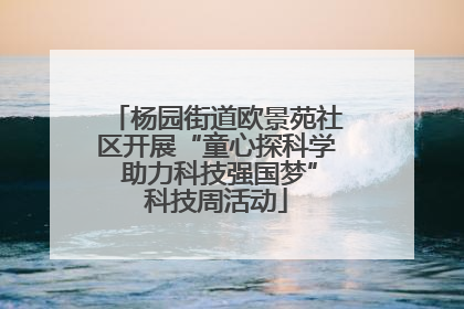杨园街道欧景苑社区开展“童心探科学 助力科技强国梦”科技周活动