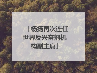 杨扬再次连任世界反兴奋剂机构副主席