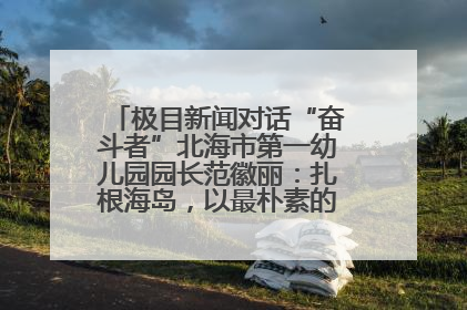 极目新闻对话“奋斗者”北海市第一幼儿园园长范徽丽：扎根海岛，以最朴素的爱践行教育的梦想