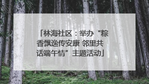 林海社区：举办“粽香飘逸传安康 邻里共话端午情”主题活动