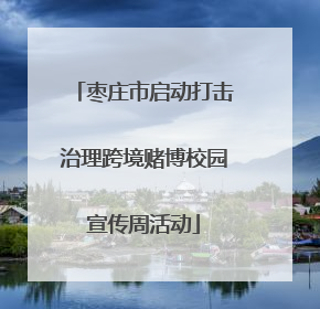 枣庄市启动打击治理跨境赌博校园宣传周活动
