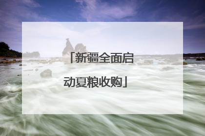 新疆全面启动夏粮收购