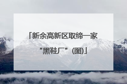 新余高新区取缔一家“黑鞋厂”(图)