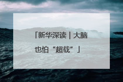 新华深读｜大脑也怕“超载”
