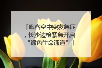 旅客空中突发急症，长沙边检紧急开启“绿色生命通道”
