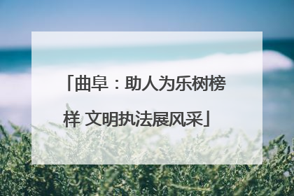 曲阜：助人为乐树榜样 文明执法展风采