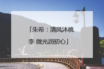 朱希：清风沐桃李 微光润初心