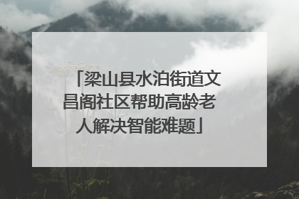 梁山县水泊街道文昌阁社区帮助高龄老人解决智能难题