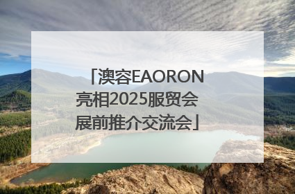 澳容EAORON亮相2025服贸会展前推介交流会