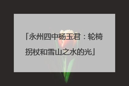 永州四中杨玉君：轮椅拐杖和雪山之水的光