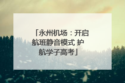 永州机场：开启航班静音模式 护航学子高考