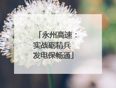 永州高速：实战砺精兵 发电保畅通