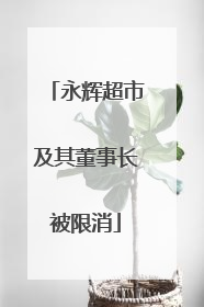 永辉超市及其董事长被限消
