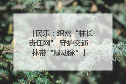 民乐：织密“林长责任网” 守护交通林带“绿动脉”
