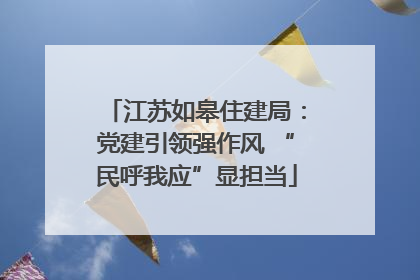 江苏如皋住建局：党建引领强作风 “民呼我应”显担当