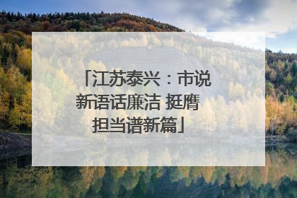 江苏泰兴：市说新语话廉洁 挺膺担当谱新篇