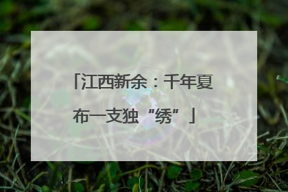 江西新余：千年夏布一支独“绣”
