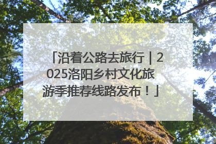 沿着公路去旅行｜2025洛阳乡村文化旅游季推荐线路发布！