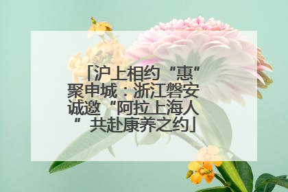 沪上相约“惠”聚申城：浙江磐安诚邀“阿拉上海人”共赴康养之约