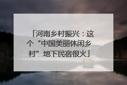 河南乡村振兴：这个“中国美丽休闲乡村”地下民宿很火