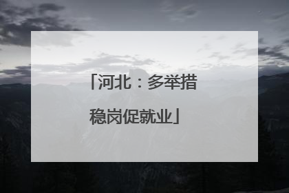 河北：多举措稳岗促就业
