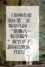 泉州市泉港区第二实验幼儿园：“童趣六一·粽享端午”双节亲子游园会欢乐开启