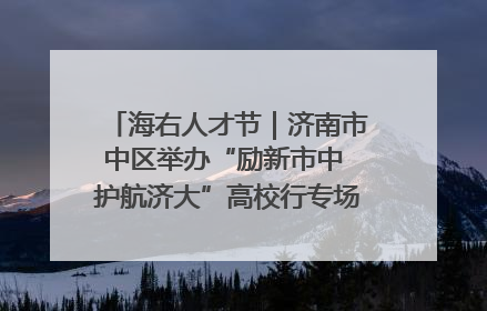 海右人才节｜济南市中区举办“励新市中 护航济大”高校行专场活动暨“青年人才 乐享市中”品牌推介会