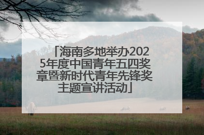 海南多地举办2025年度中国青年五四奖章暨新时代青年先锋奖主题宣讲活动