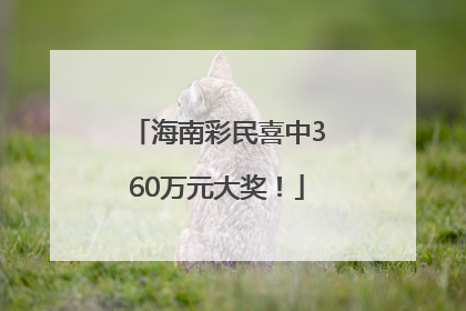 海南彩民喜中360万元大奖！