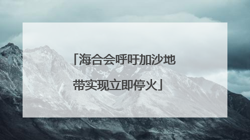 海合会呼吁加沙地带实现立即停火