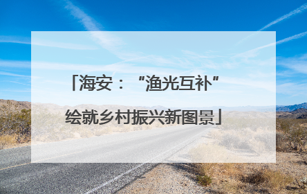 海安：“渔光互补” 绘就乡村振兴新图景