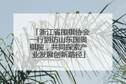 浙江省围棋协会一行到访山东国奥棋院，共同探索产业发展创新路径