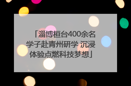 淄博桓台400余名学子赴青州研学 沉浸体验点燃科技梦想