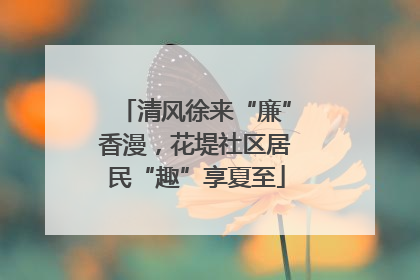 清风徐来“廉”香漫，花堤社区居民“趣”享夏至