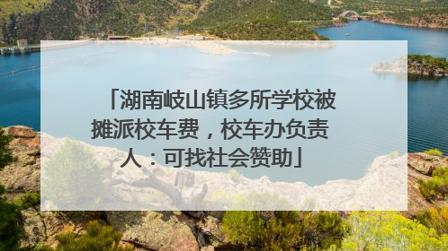 湖南岐山镇多所学校被摊派校车费，校车办负责人：可找社会赞助