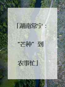 湖南常宁：“芒种”到 农事忙