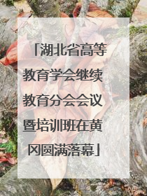 湖北省高等教育学会继续教育分会会议暨培训班在黄冈圆满落幕