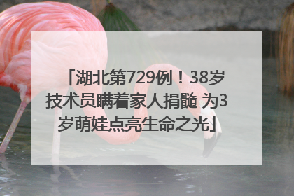 湖北第729例！38岁技术员瞒着家人捐髓 为3岁萌娃点亮生命之光