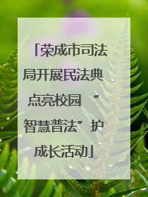 荣成市司法局开展民法典点亮校园 “智慧普法”护成长活动