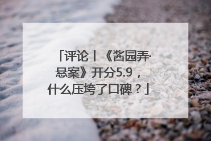 评论丨《酱园弄·悬案》开分5.9，什么压垮了口碑？