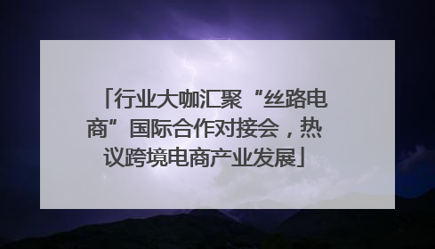 行业大咖汇聚“丝路电商”国际合作对接会，热议跨境电商产业发展