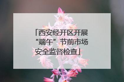 西安经开区开展“端午”节前市场安全监督检查