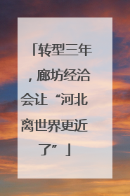 转型三年，廊坊经洽会让“河北离世界更近了”