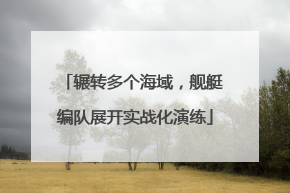 辗转多个海域，舰艇编队展开实战化演练