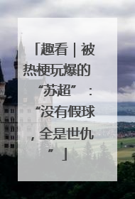 趣看｜被热梗玩爆的“苏超”：“没有假球，全是世仇”