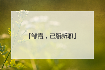 邹霞，已履新职