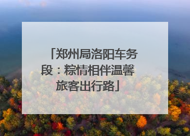 郑州局洛阳车务段：粽情相伴温馨旅客出行路